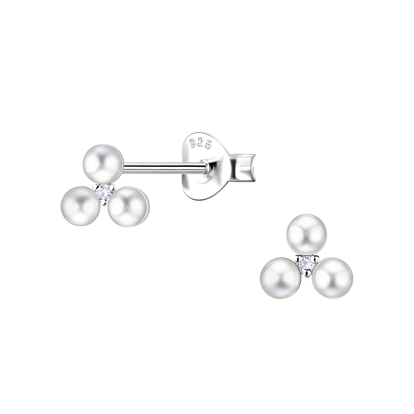 Wholesale Sterling Silver Flower Ear Studs - JD23314