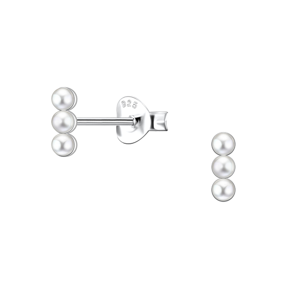 Wholesale Sterling Silver Bar Ear Studs - JD23316