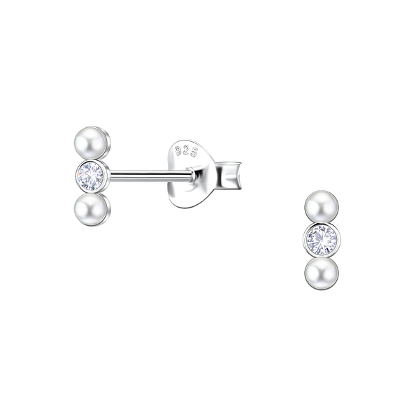 Wholesale Sterling Silver Bar Ear Studs - JD23317