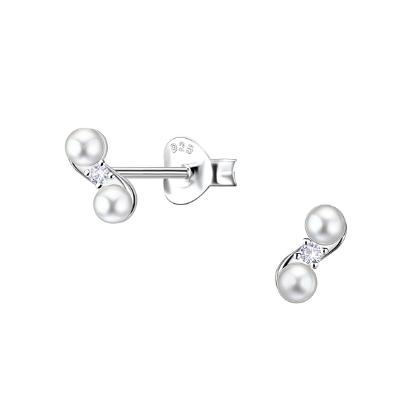 Wholesale Sterling Silver Geometric Ear Studs - JD23319