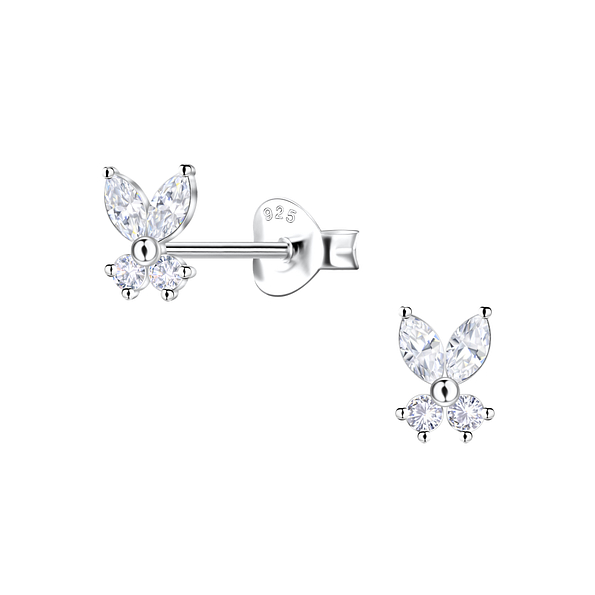 Wholesale Sterling Silver Butterfly Ear Studs - JD23179