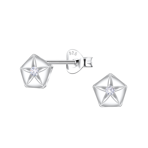 Wholesale Sterling Silver Geometric Ear Studs - JD22448