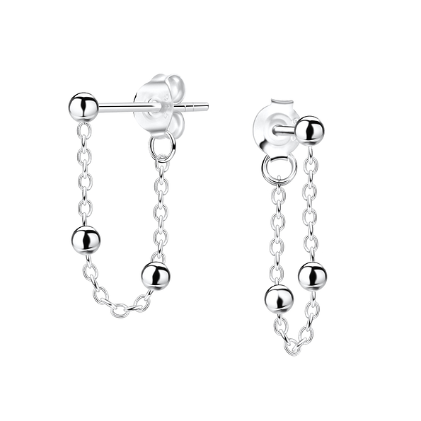 Wholesale Sterling Silver Satellite Chain Ear Studs - JD10291