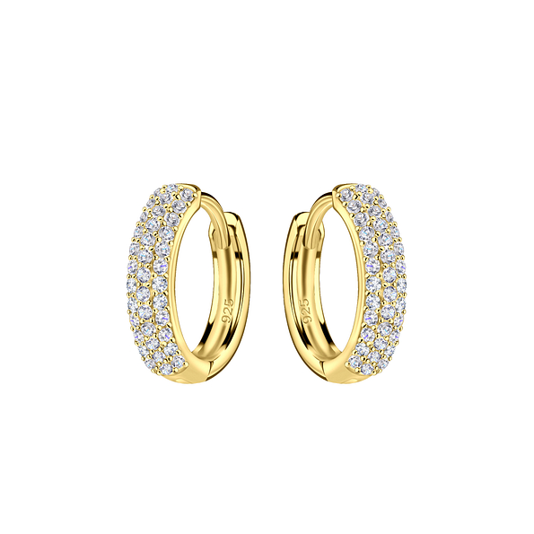 Wholesale 15mm Sterling Silver Huggie Earrings - JD23223