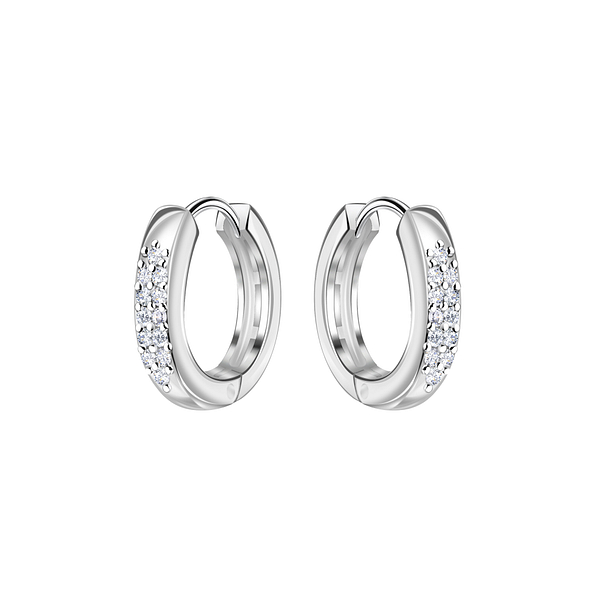 Wholesale 12mm Sterling Silver Huggie Earrings - JD23443