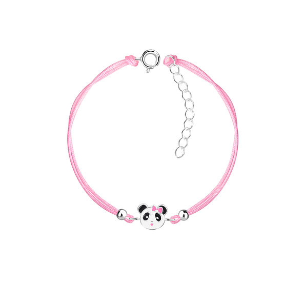Wholesale Sterling Silver Panda Cord Bracelet - JD23161