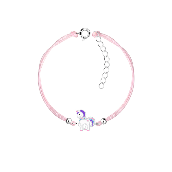 Wholesale Sterling Silver Unicorn Cord Bracelet - JD23160