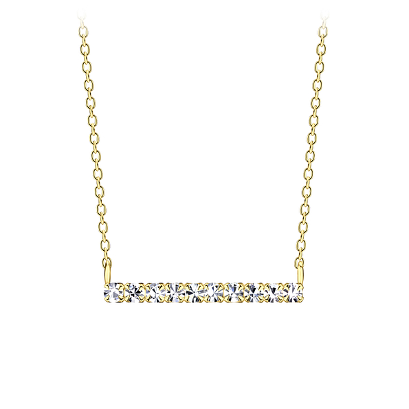 Wholesale Sterling Silver Bar Necklace - JD21893