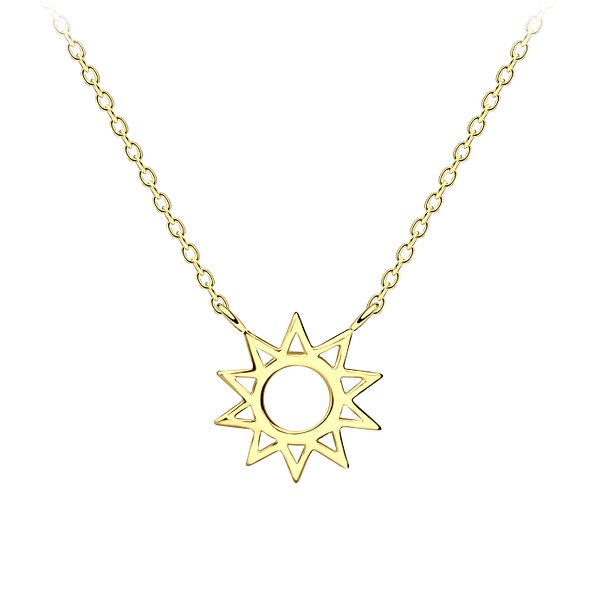 Wholesale Sterling Silver Sun Necklace - JD23186