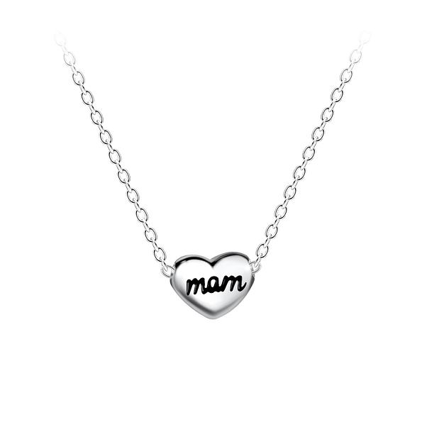 Wholesale Sterling Silver Mom Necklace - JD23564