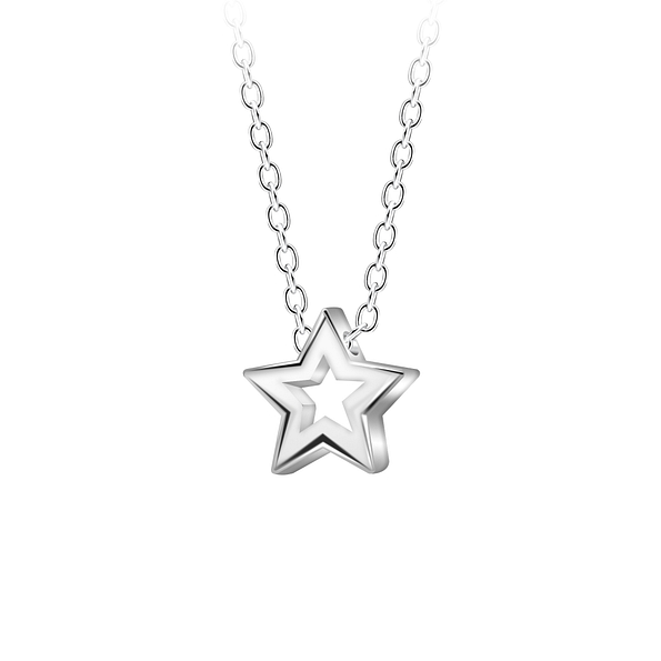 Wholesale Sterling Silver Star Neckalce - JD23588 Wholesale Sterling Silver Star Neckalce - JD23588