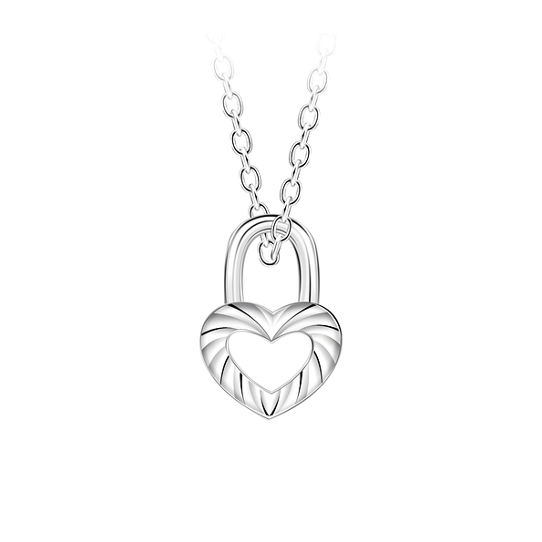 Wholesale Sterling Silver Heart Necklace - JD23448