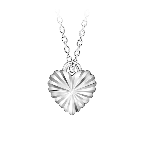 Wholesale Sterling Silver Heart Necklace - JD23451