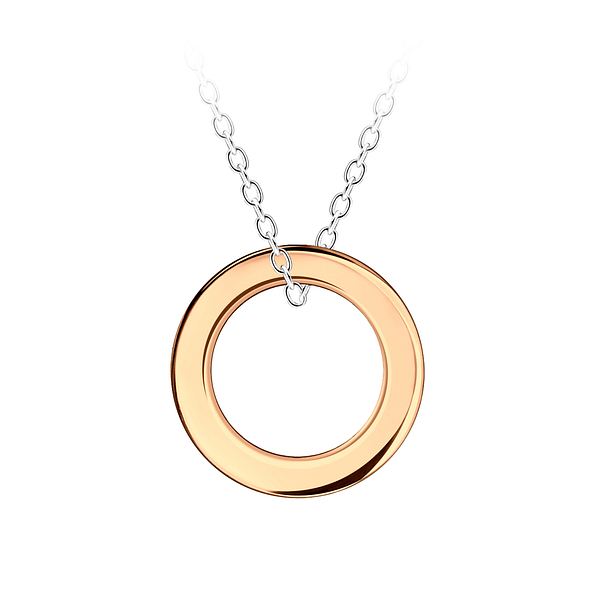 Wholesale Sterling Silver Circle Necklace - JD23460
