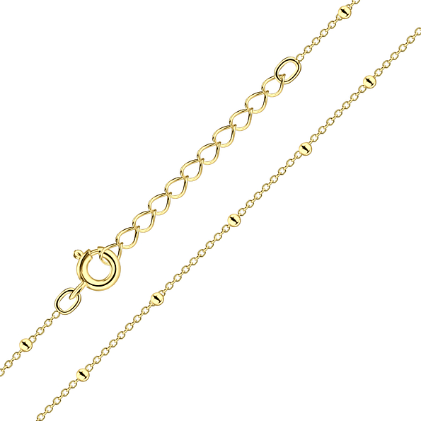 Wholesale 51cm Sterling Silver Satellite Choker Necklace With Extension - JD22848