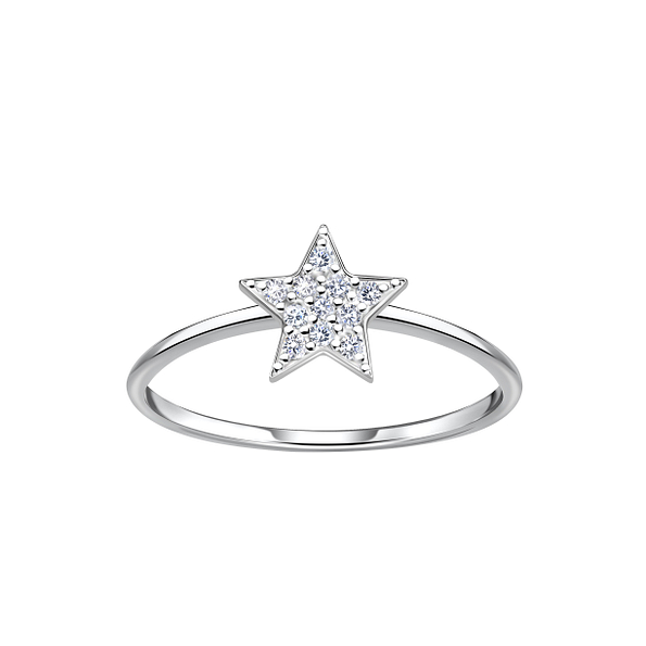 Wholesale Sterling Silver Star Ring - JD23328