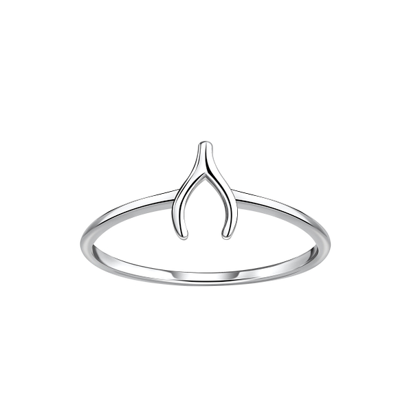 Wholesale Sterling Silver Wishbone Ring - JD23332