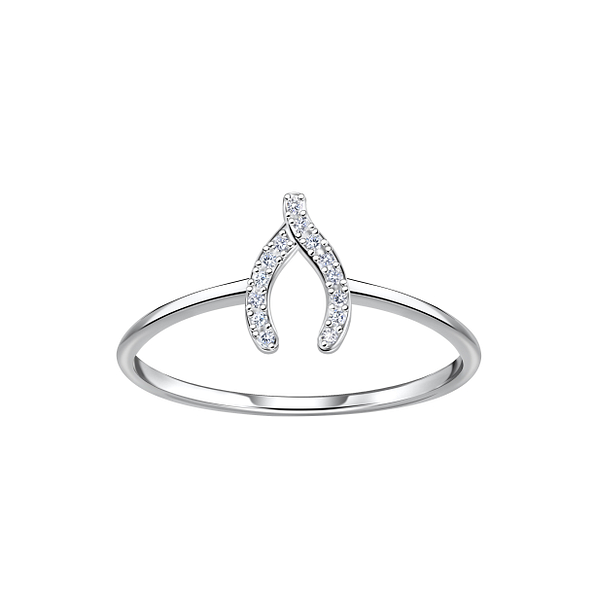 Wholesale Sterling Silver Wishbone Ring - JD23333
