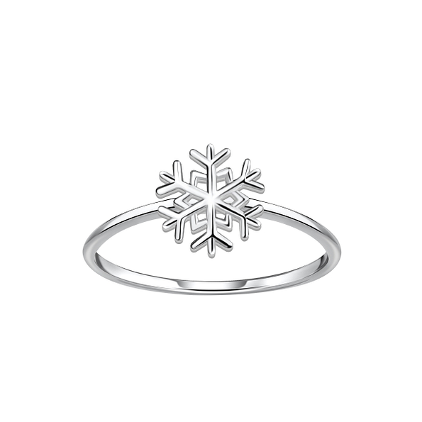 Wholesale Sterling Silver Snowflake Ring - JD23334