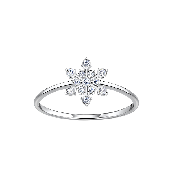 Wholesale Sterling Silver Snowflake Ring - JD23335