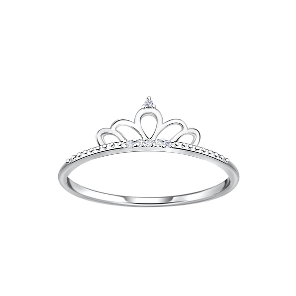 Wholesale Sterling Silver Crown Ring - JD22882
