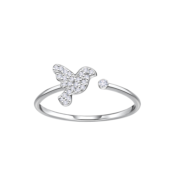Wholesale Sterling Silver Opened Bird Ring - JD23028