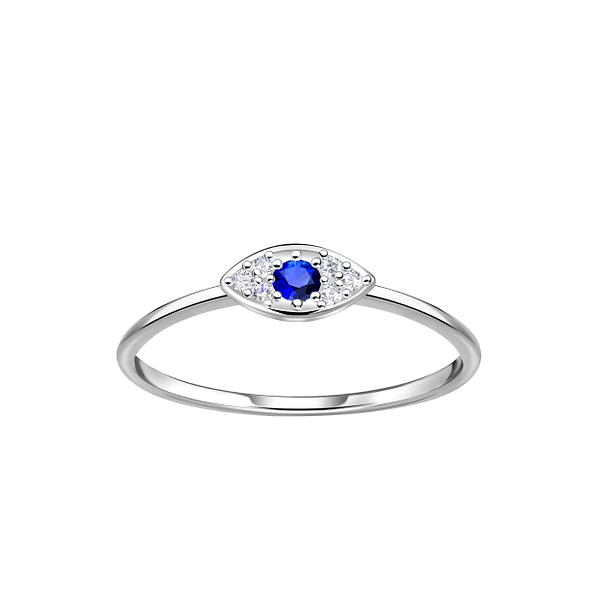 Wholesale Sterling Silver Evil Eye Ring - JD23035
