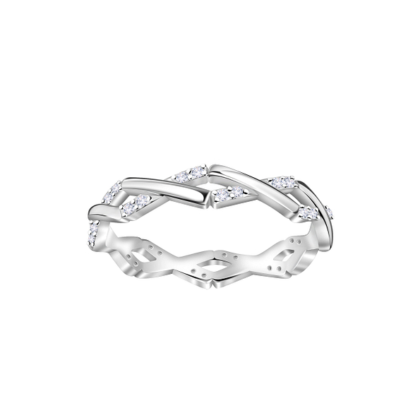Wholesale Sterling Silver Braided Ring - JD23376