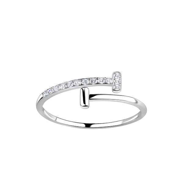 Wholesale Sterling Silver Bar Opened Ring - JD23383