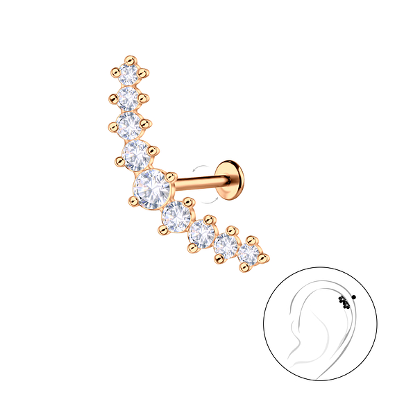 Wholesale Sterling Silver Geometric with Titanium Labret - JD22992