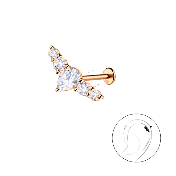 Wholesale Sterling Silver Geometric with Titanium Labret - JD22997