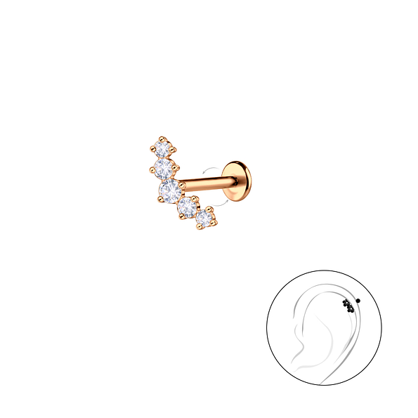 Wholesale Sterling Silver Geometric with Titanium Labret - JD23001