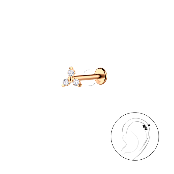 Wholesale Sterling Silver Geometric with Titanium Labret - JD23009