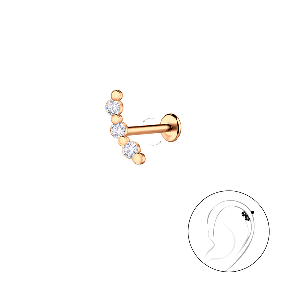 Wholesale Sterling Silver Geometric with Titanium Labret - JD23032