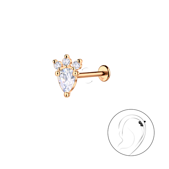 Wholesale Sterling Silver Geometric with Titanium Labret - JD23099