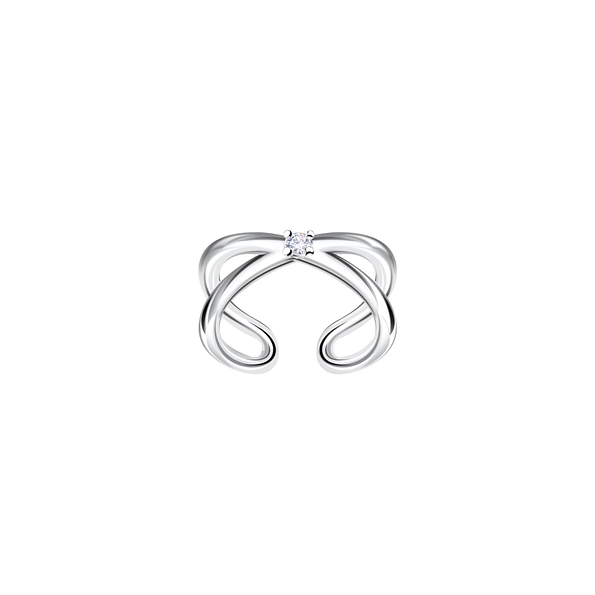 Wholesale Sterling Silver Cross Ear Cuff - JD23792 Wholesale Sterling Silver Cross Ear Cuff - JD23792