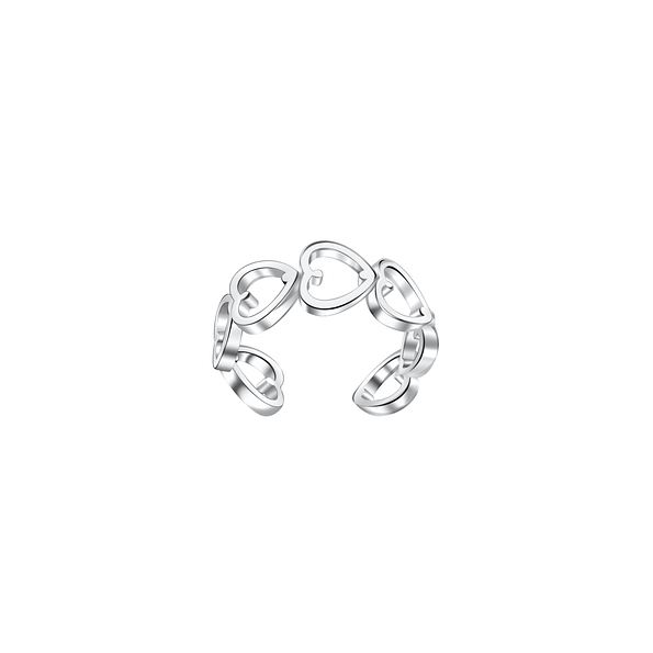 Wholesale Sterling Silver Heart Ear Cuff - JD23794