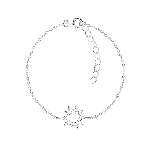 Wholesale Sterling Silver Sun Bracelet - JD21885