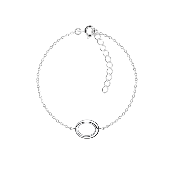 Wholesale Sterling Silver Oval Bracelet - JD23853