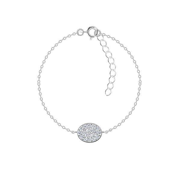 Wholesale Sterling Silver Oval Bracelet - JD23857