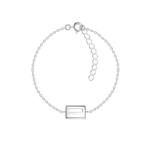 Wholesale Sterling Silver Rectangle Bracelet - JD23874