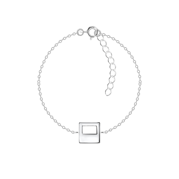 Wholesale Sterling Silver Square Bracelet - JD23879 Wholesale Sterling Silver Square Bracelet - JD23879