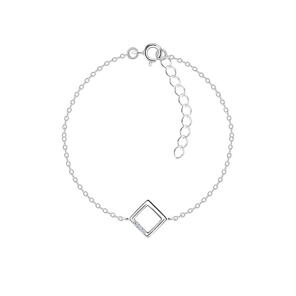 Wholesale Sterling Silver Square Bracelet - JD23880 Wholesale Sterling Silver Square Bracelet - JD23880