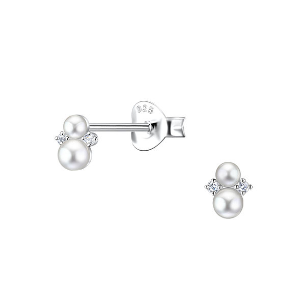 Wholesale Sterling Silver Geometric Ear Studs - JD23289