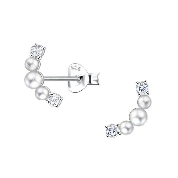 Wholesale Sterling Silver Geometric Ear Studs - JD23322