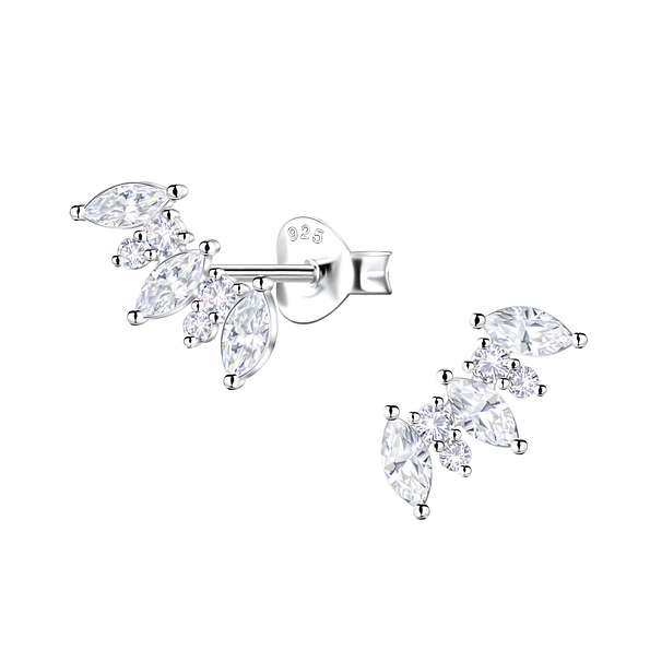 Wholesale Sterling Silver Geometric Ear Studs  - JD22437