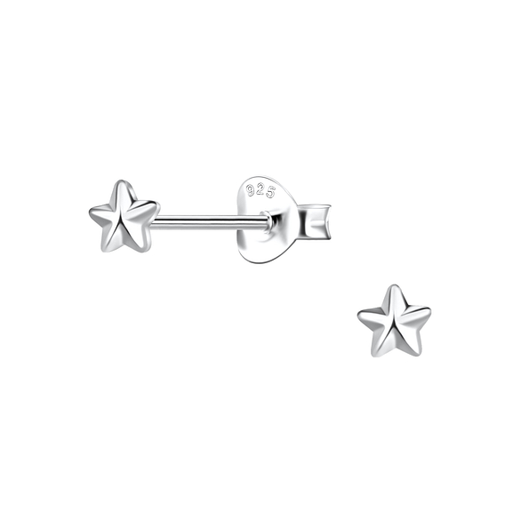 Wholesale Sterling Silver Star Ear Studs  - JD23554