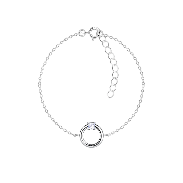 Wholesale Sterling Silver Circle Bracelet - JD24127 Wholesale Sterling Silver Circle Bracelet - JD24127