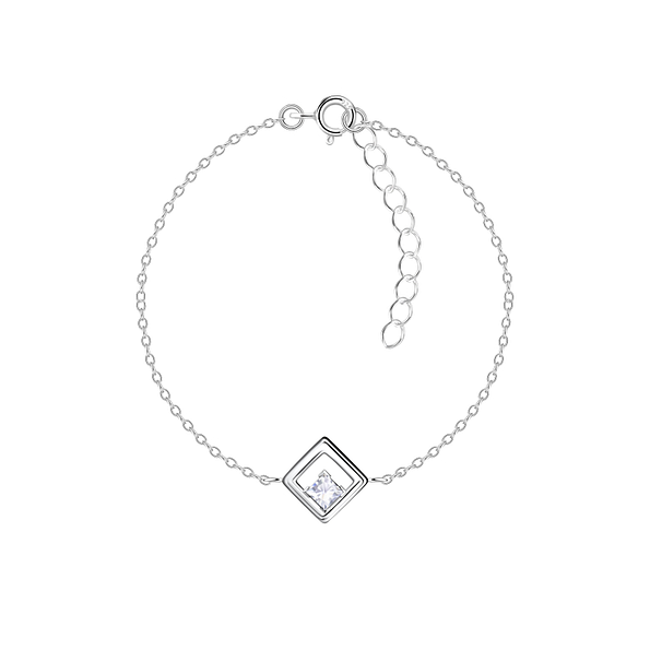 Wholesale Sterling Silver Square Bracelet - JD24134 Wholesale Sterling Silver Square Bracelet - JD24134