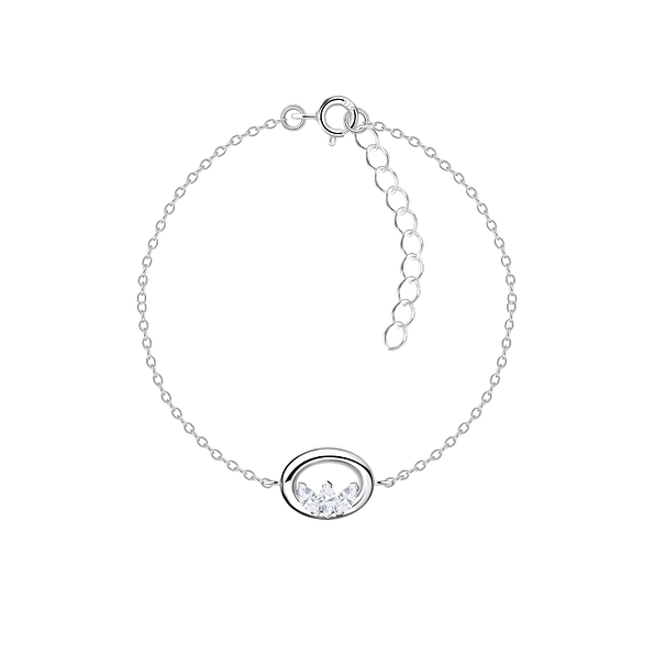 Wholesale Sterling Silver Oval Bracelet - JD24141